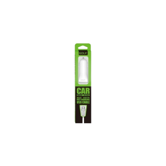 Автомобільний зарядний пристрій Golf GF-C1 White 1A 1USB